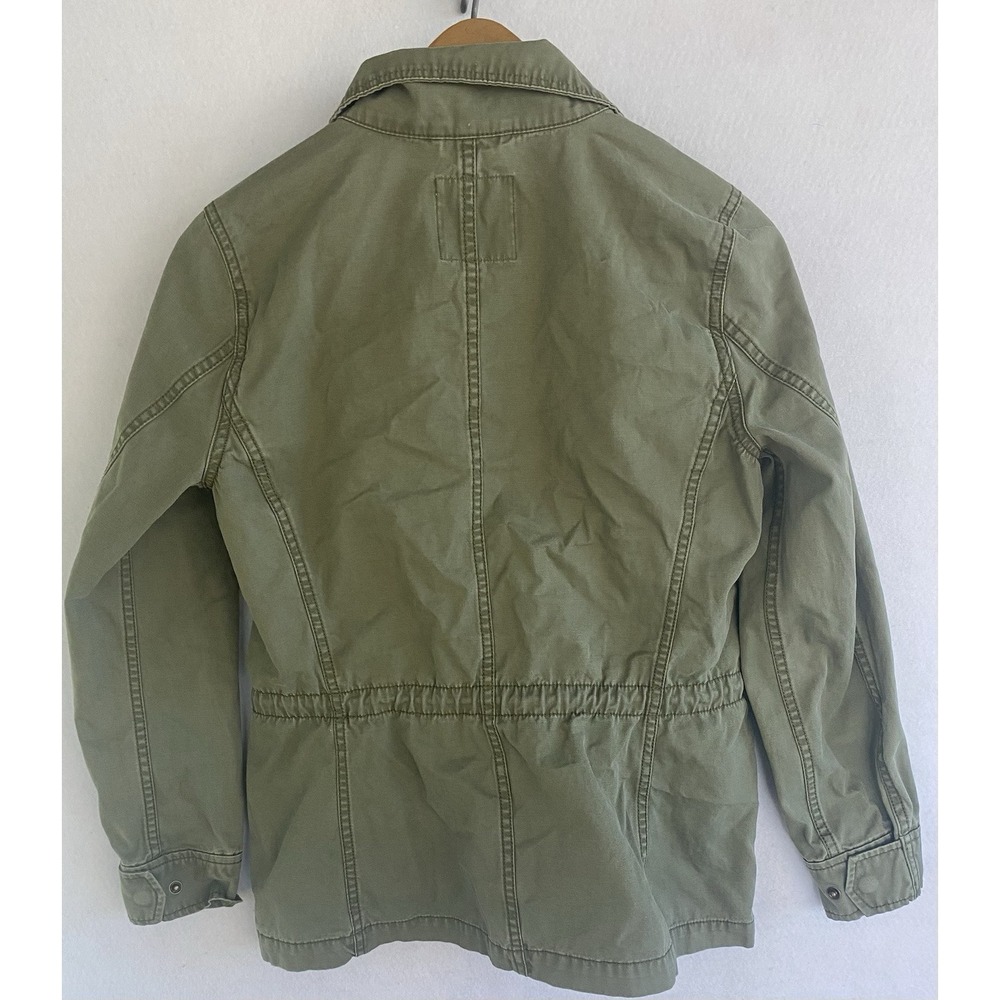 Madewell Utility Jacket Full Zip Army Green Pockets Womens Small - Picture 3 of 3